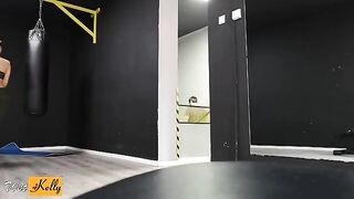 I was crushing on my fitness colleague, so we got intimate in the gym restroom