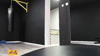I was crushing on my fitness colleague, so we got intimate in the gym restroom