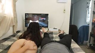 I fucked a pretty cute gamer girl with big tits