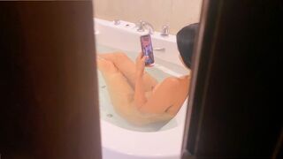 My stepsister has no shame, I saw her in the Jacuzzi and fucked her hard