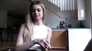 The step daddy helped the 18-year-old stepdaughter with her sexual problems