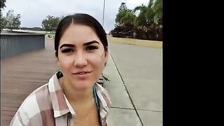 I picked up a slut in the park and fucked her without protection