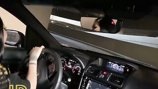 Pervert dude screwed slutty teen in the car on the parking lot