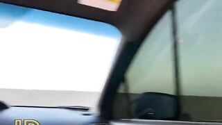 Pervert dude screwed slutty teen in the car on the parking lot