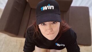 A pretty baby named Waldemaria has sex with her boyfriend in POV style