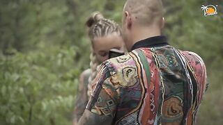 They're watching me as I service Mateo's huge cock outdoors