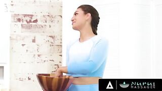 Horny busty masseuse Bella Rolland gets pounded by pervert landlord