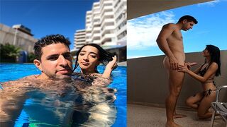 The Argentine girl was caught at the pool and fucked hard