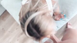 Best blue eyes blowjob and creamy pussy ever seen