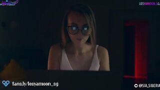 A scary story about a hot Halloween encounter, featuring Lesya Moon and Sia Siberia in a steamy strap-on scene