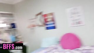 Two roommates shared their cocks with hot college girls Jessica Rex, Emma Starletto, and Paige Owens in a steamy dormitory orgy
