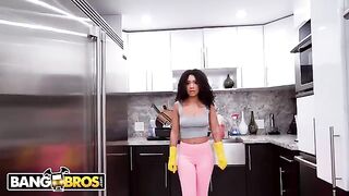 The cute housekeeper, Lovely Luna, got fucked by a big black cock