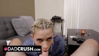 Khloe Kapri, the cute stepdaughter, draws her step daddy’s cock in POV style