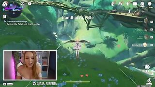 The streamer played a dangerous game with a huge toy in a Genshin Impact twist