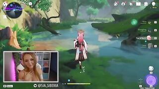 The streamer played a dangerous game with a huge toy in a Genshin Impact twist
