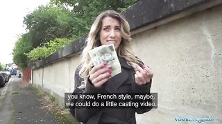 French teacher shows what French girls can do for cash in this steamy Public Agent clip