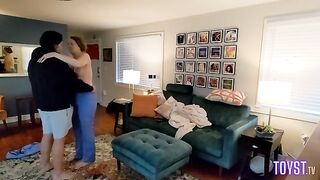 A nurse gets fucked at home after her shift, this is so hot!