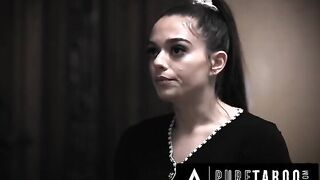 Pervert stepson fucks his teacher's virgin cheerleader girlfriend in a steamy taboo encounter