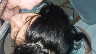 He asked for my cock and filled his mouth with milk