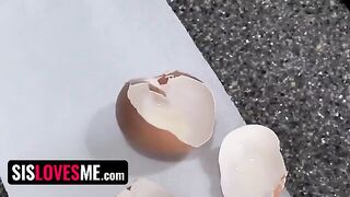 Step sister Dana Wolf seduces her stepbrother in the kitchen