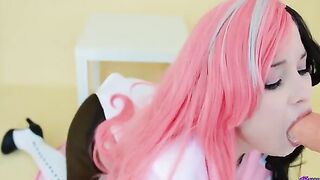 Neopolitan RWBY gets her pussy railed after sucking a giant cock