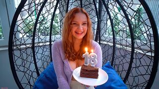 Skinny babe was fucked on her 18th birthday in a real, homemade scene