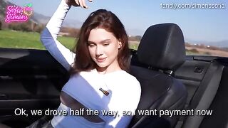A daring chick got fucked in the car for her tight holes