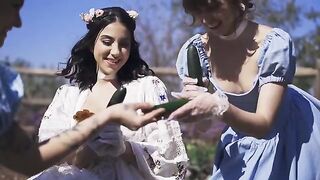 A hot threesome in the park with Riley, Ryan, and Lena