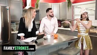 Pervert stepdad fucks his stepdaughter Josie Tucker in a taboo roleplay scene