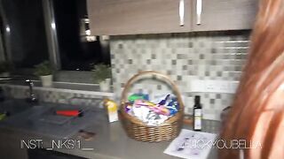 A girl was fucked by a pool cleaner in her wet pussy