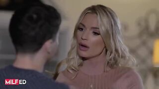A stepmom offers her stepson a treat and something special to enjoy