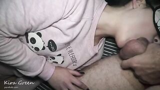 Bald guy and his GF have a hot threesome sex with a friend