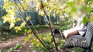 A riskier titty fuck in the park with a stranger MILF