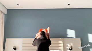 The guy gently licked his girlfriend’s pussy, then pulled her on top