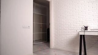 The surprise for the boyfriend turned into a steamy encounter with a courier