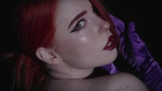 Redhead Jessica Rabbit bribed the detective with her huge boobs