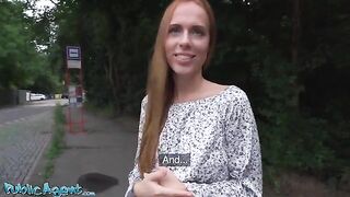 A redhead girl fucks in her natural look on a Tinder date