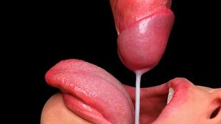 Best milking blowjob video ever, all cum in mouth ASMR
