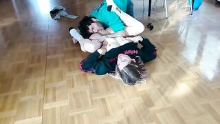 Horny GF gets fucked on the floor, squirts, and more