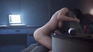 Ada Wong got fucked hard in doggy style by Mr. X