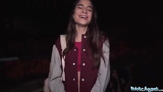 A hot French model is ready to get fucked outdoors for cash in this steamy Public Agent scene