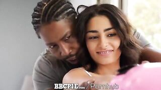 The petite brunette gets her pussy full of BBC after a session with the boxing coach