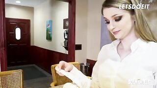 Two kinky babes seduced their boss to fuck them both hard