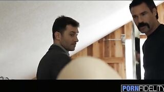 Babe Lily Love fucked by two cocks with intense pleasure