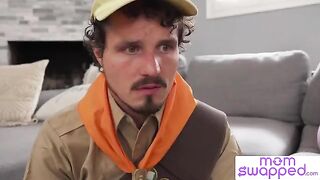 Skylar Snow, a busty stepmom, can't believe she got involved in such a weird situation with Lauren
