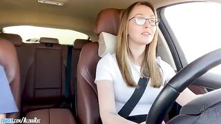 The stepson's cock was hardened after driving lessons with his hot stepmom