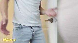 Hot stepmom caught her stepson spying and fucked him