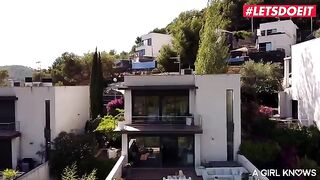 Hot lesbians Lena Love and Arteya have a sensual lesbian sex in the early morning