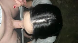 Babe has sex with strangers outdoors for money