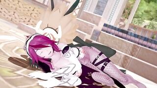 Hillachurl fucked Rosaria, showcasing intense Genshin Impact hentai action